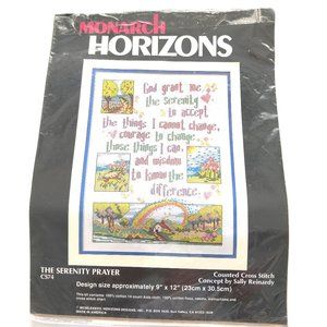 Monarch Horizons Counted Cross-stitch Kit  " The Serenity Prayer"  #CS74